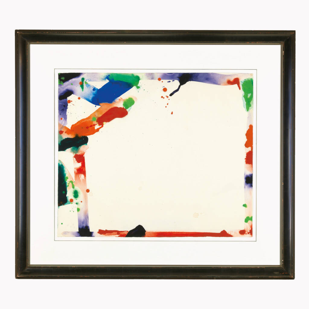 Sam FRANCIS (1923-1994), Untitled (1969), Acrylique sur papier. 64 x 77 cm. Coll privée.