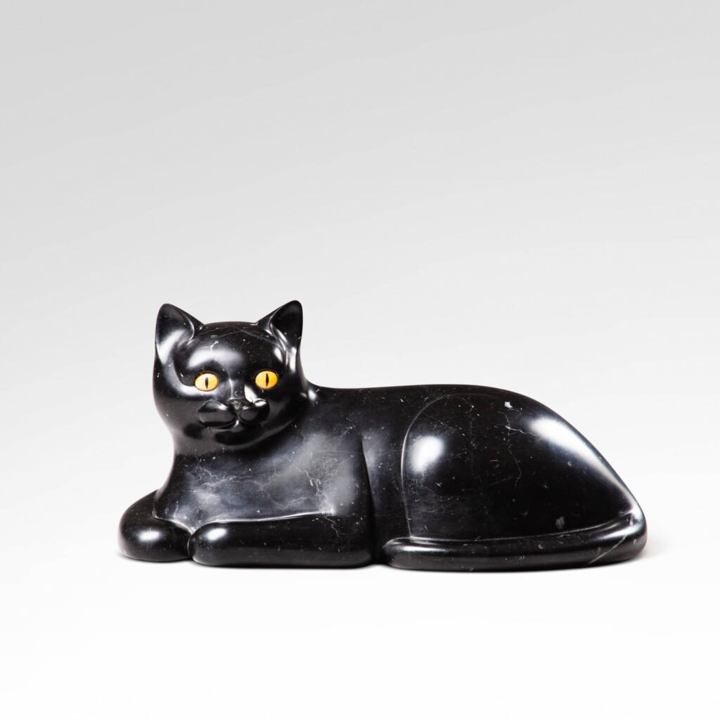 François-Xavier Lalanne (1927-2008), Le Chat, vers 1990, Marbre, édition 250. D : 14 x 30 x 14 cm. Coll. Privée.